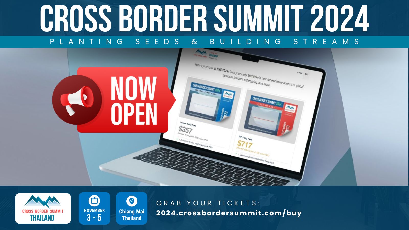 Featured image for “Cross Border Summit 2024 Ticket Sales Open April 15, 2024”